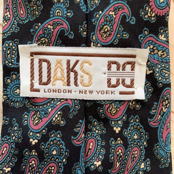 Daks paisley silk tie- vintage - Picture 2 of 6